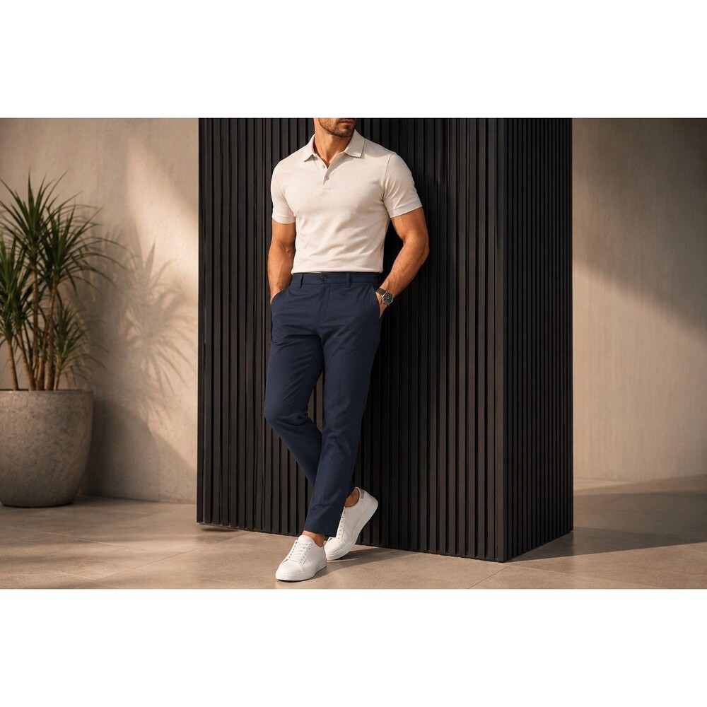 Jack Archer Jetsetter Tech Pants Deep Blue Men 35x29 Slim Straight Stretch